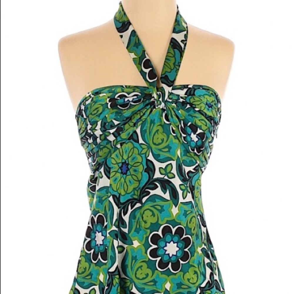Ann Taylor Jewel Tone Print Halter Top, 2P